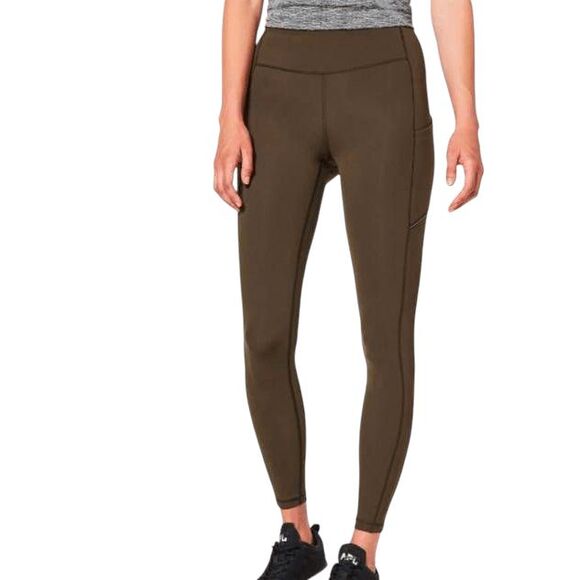 LULULEMON ATHLETICA Speed Up Tight 'Full-On Luxtreme 28' In Dark Olive Size 6 - Picture 2 of 6